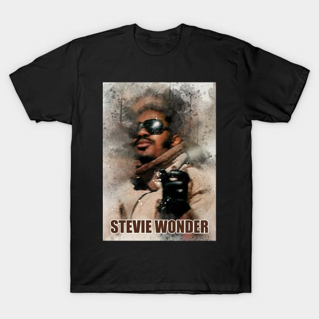 STEVIE WONDER T-Shirt by MufaArtsDesigns